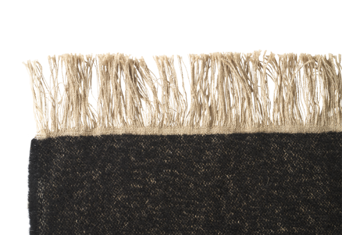 Black and Taupe Wool Throw