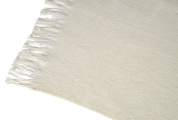 Cream Wool Throw