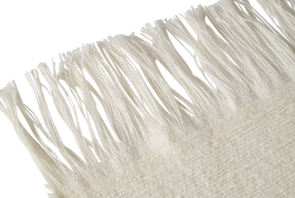 Cream Wool Throw