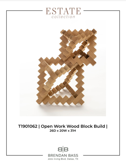 Modern Geometric Wood Sculpture