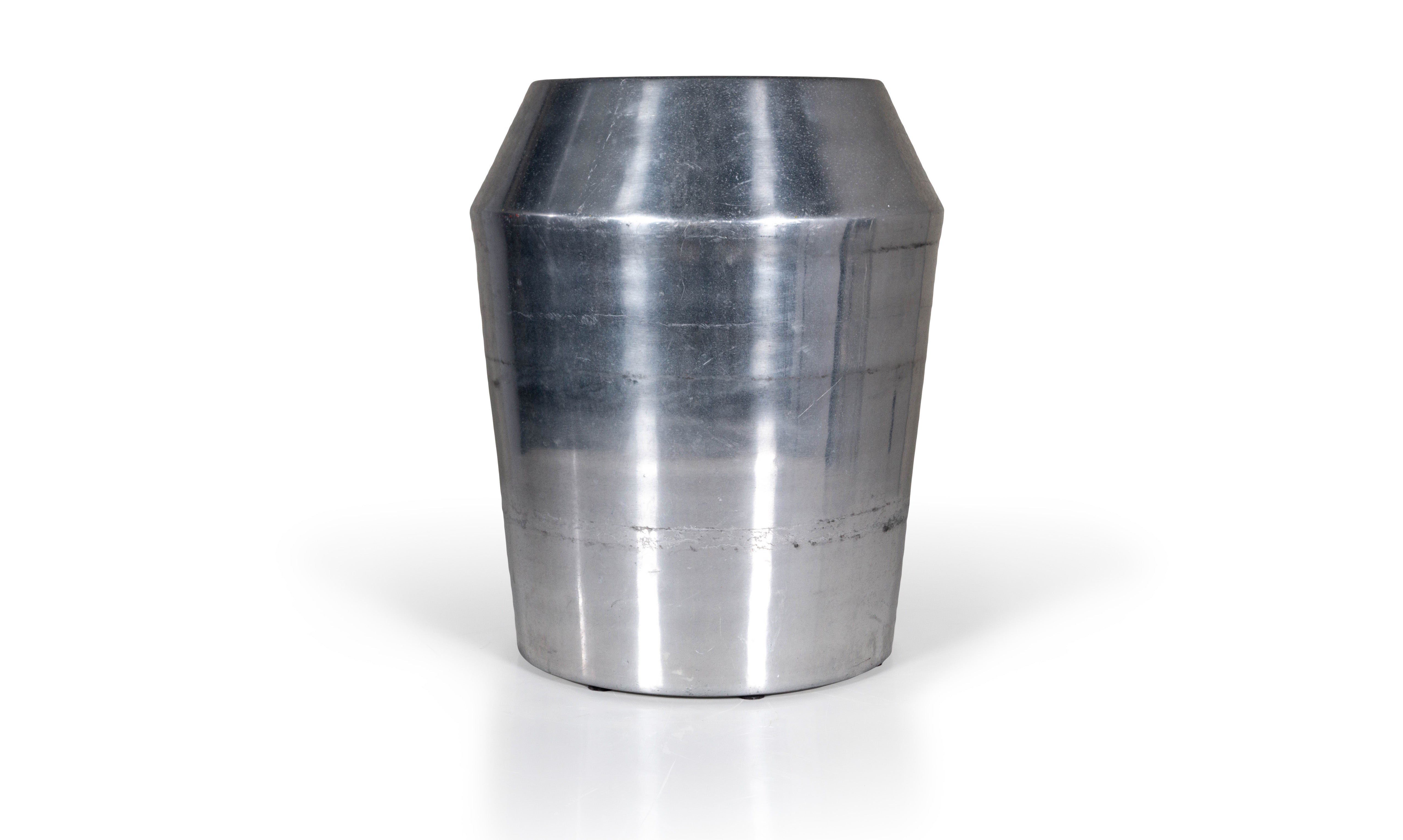 Pair of Chrome Table Bases as Planters