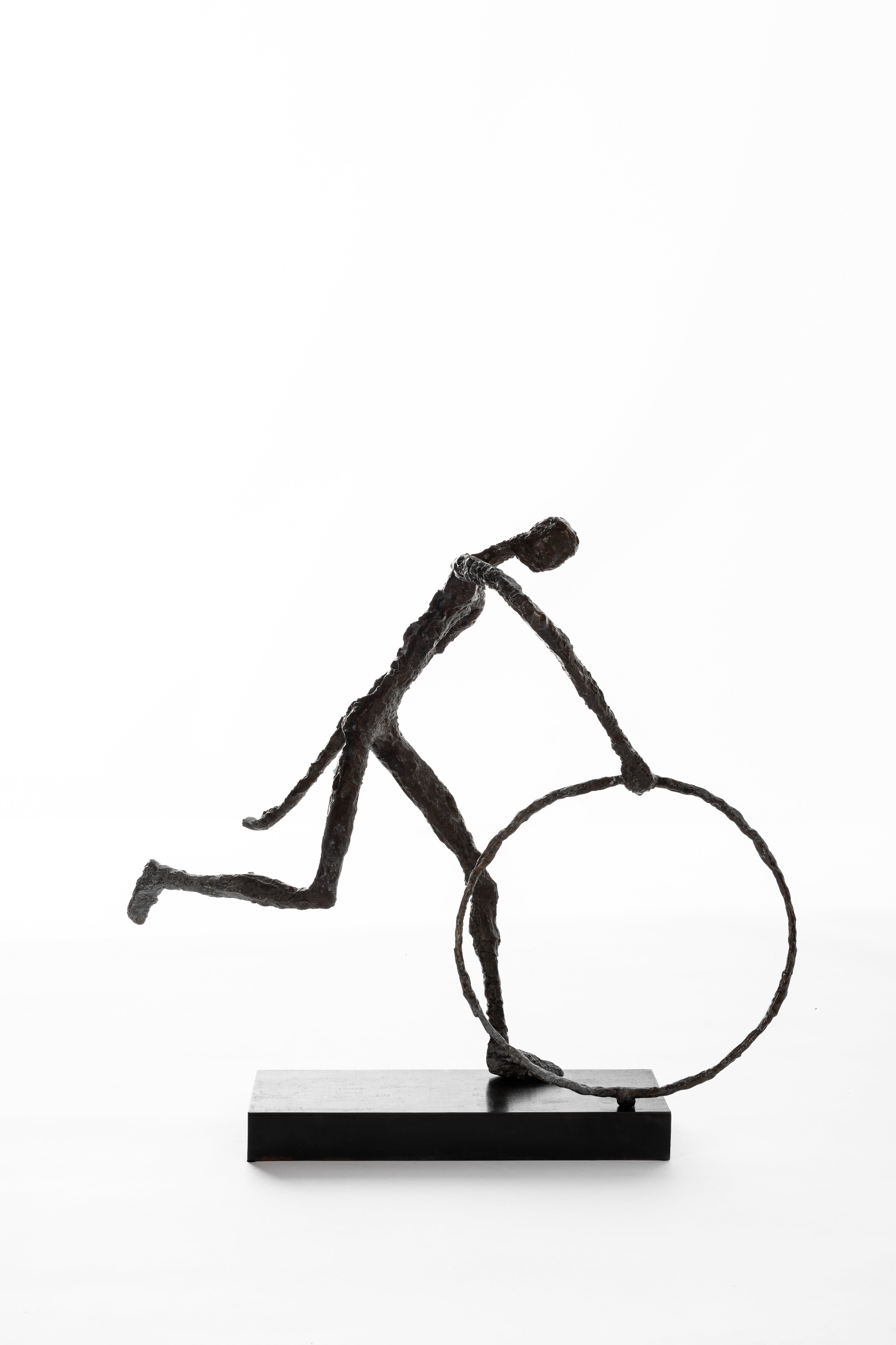 Brutalist Acrobat Figure on Modern Stand