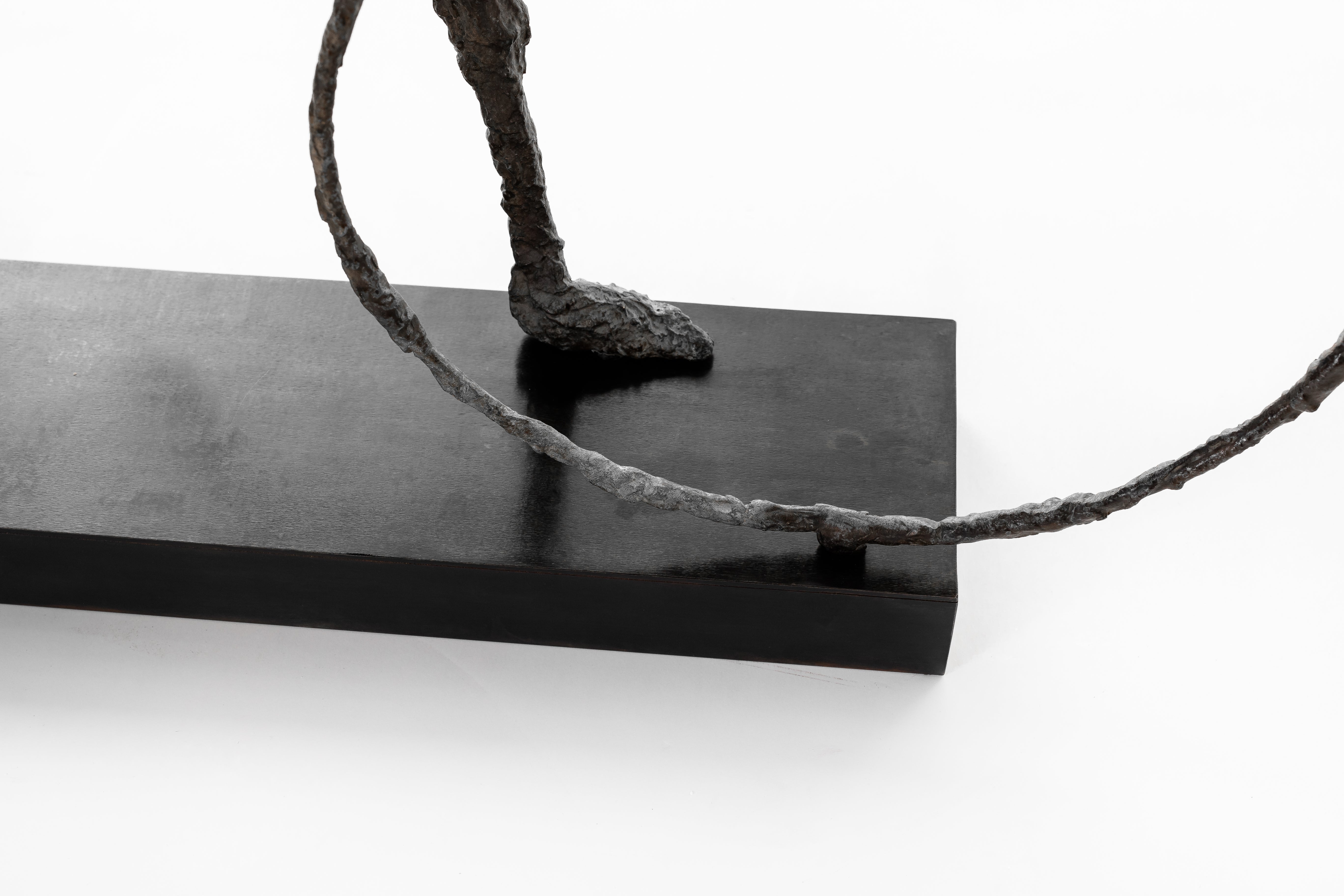 Brutalist Acrobat Figure on Modern Stand