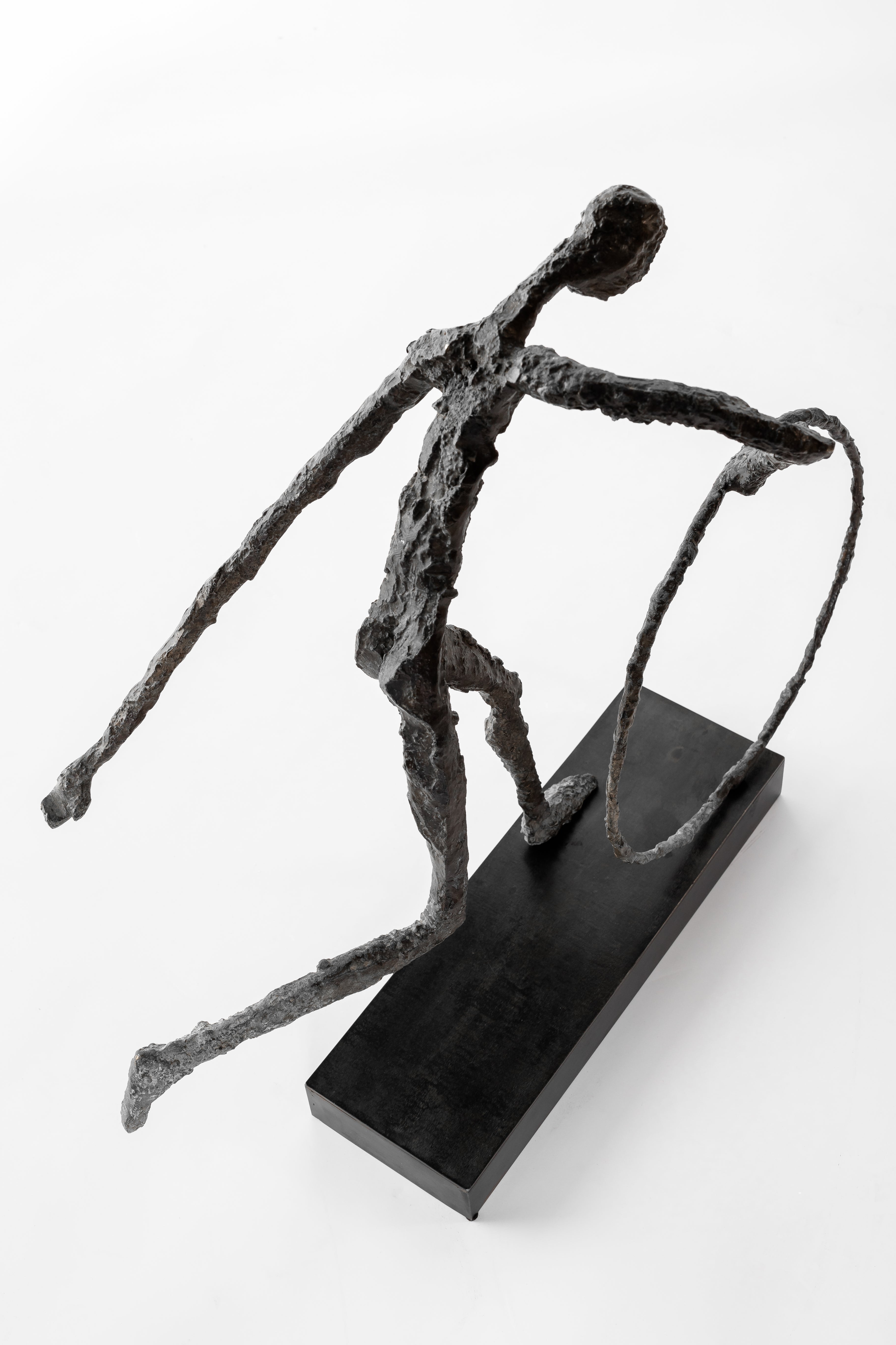 Brutalist Acrobat Figure on Modern Stand