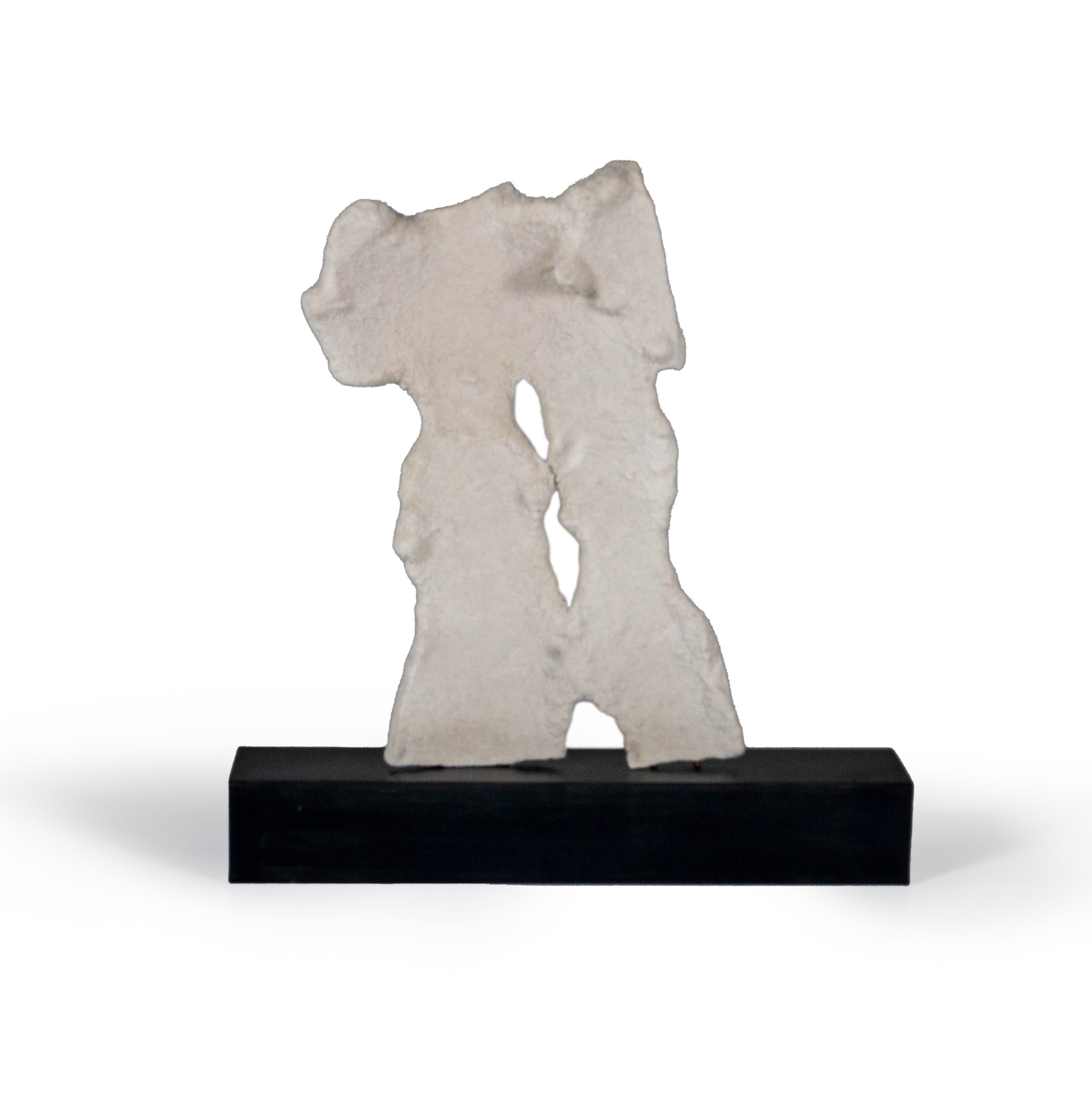 Coral on Metal Base Sculpture