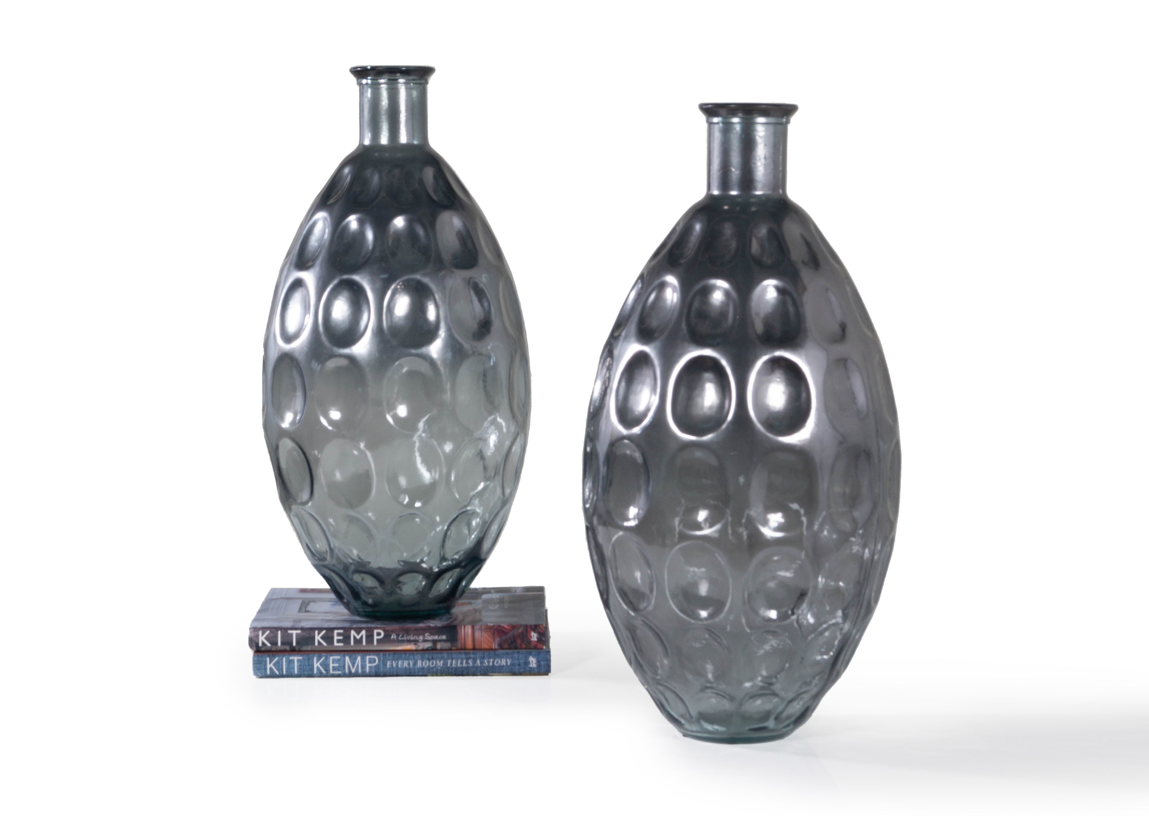 Monumental Pair of Pressed Glass Forms