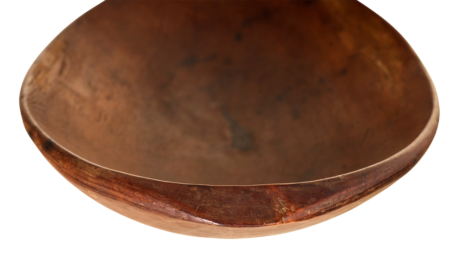 Early Oval Hand Carved Wood Bowl