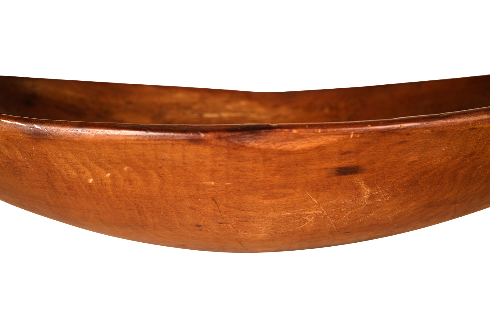 Early Oval Hand Carved Wood Bowl