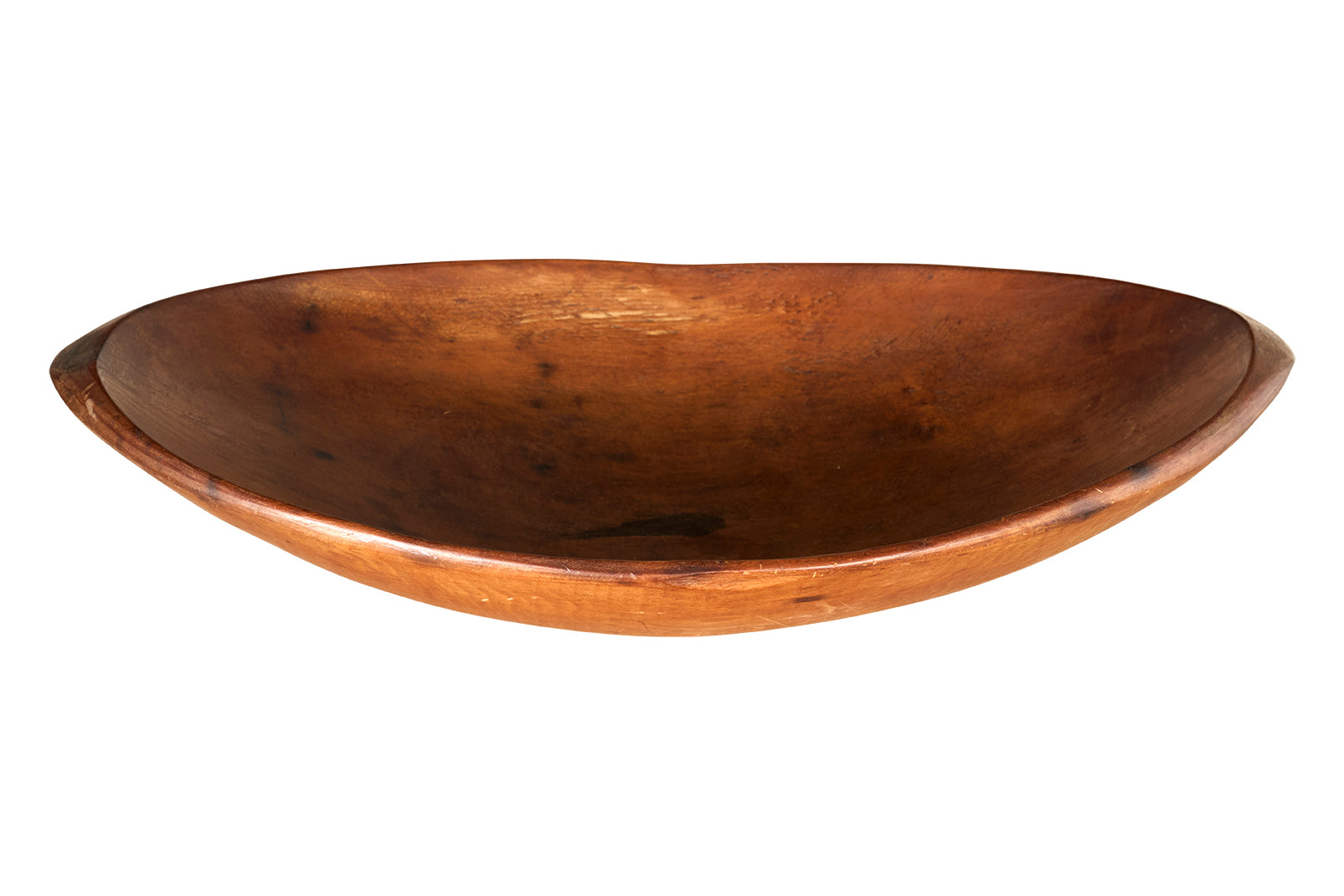 Early Oval Hand Carved Wood Bowl