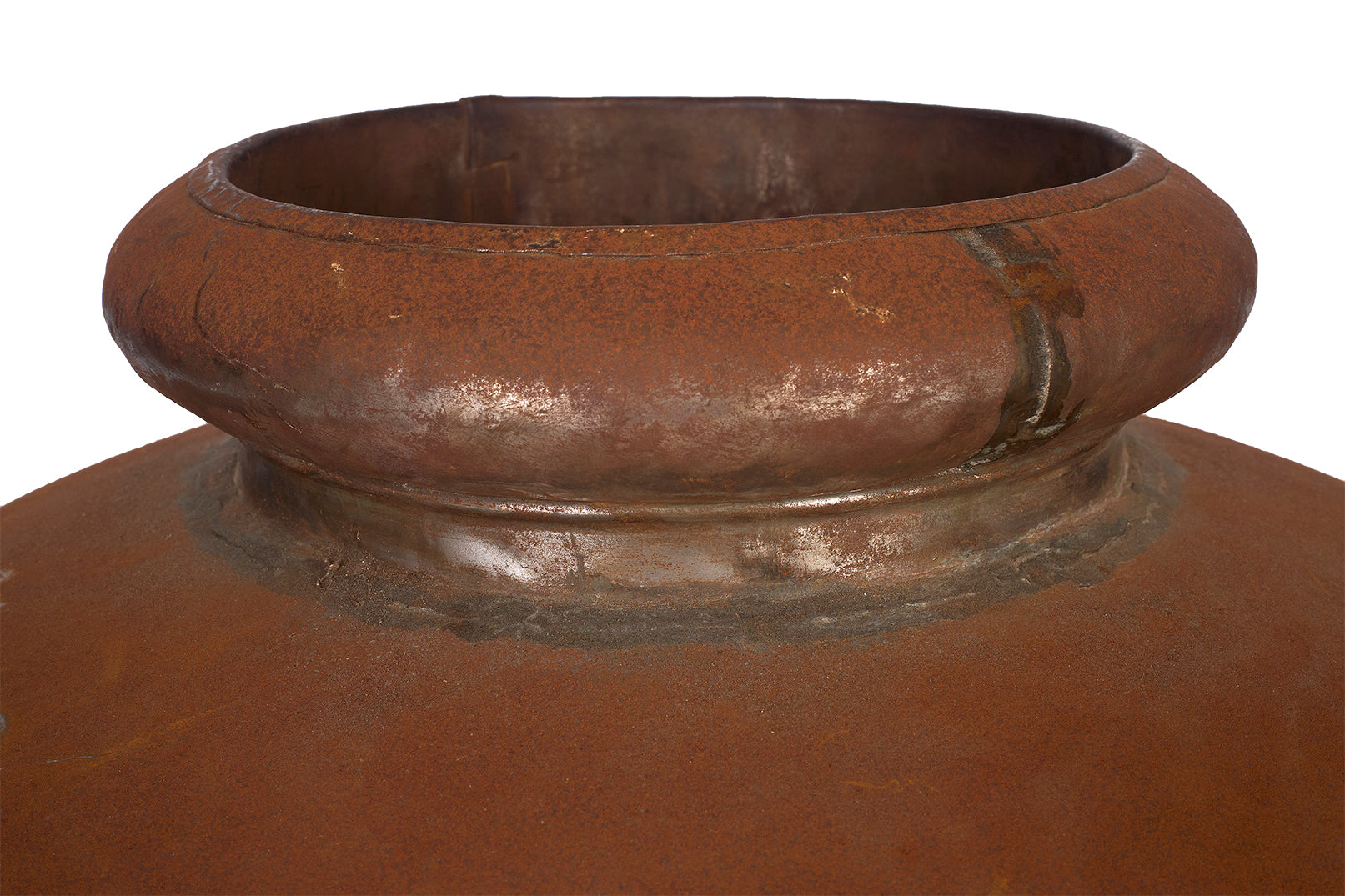 Pair of Riveted Iron Floor Vases