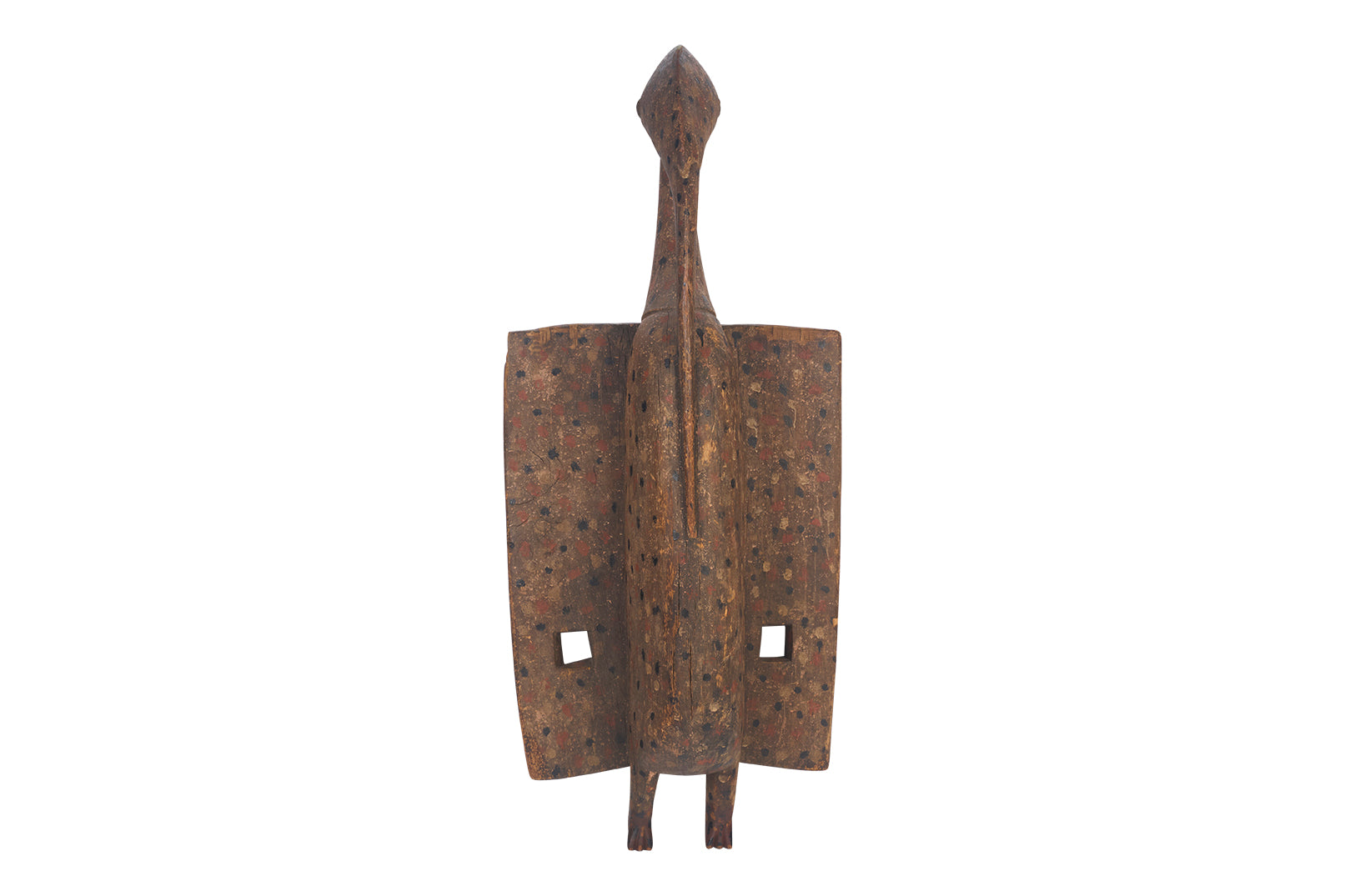African Carved and Painted Bird Shield