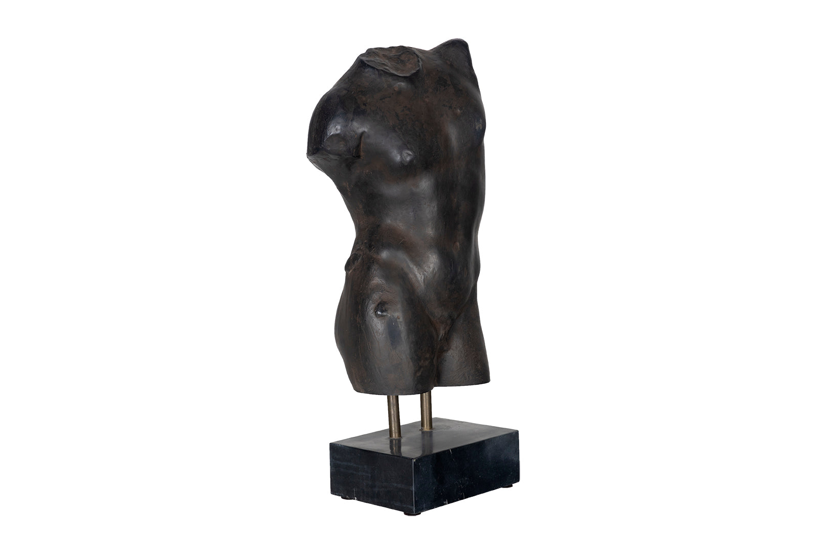 Cast Iron Male Torso on Mount