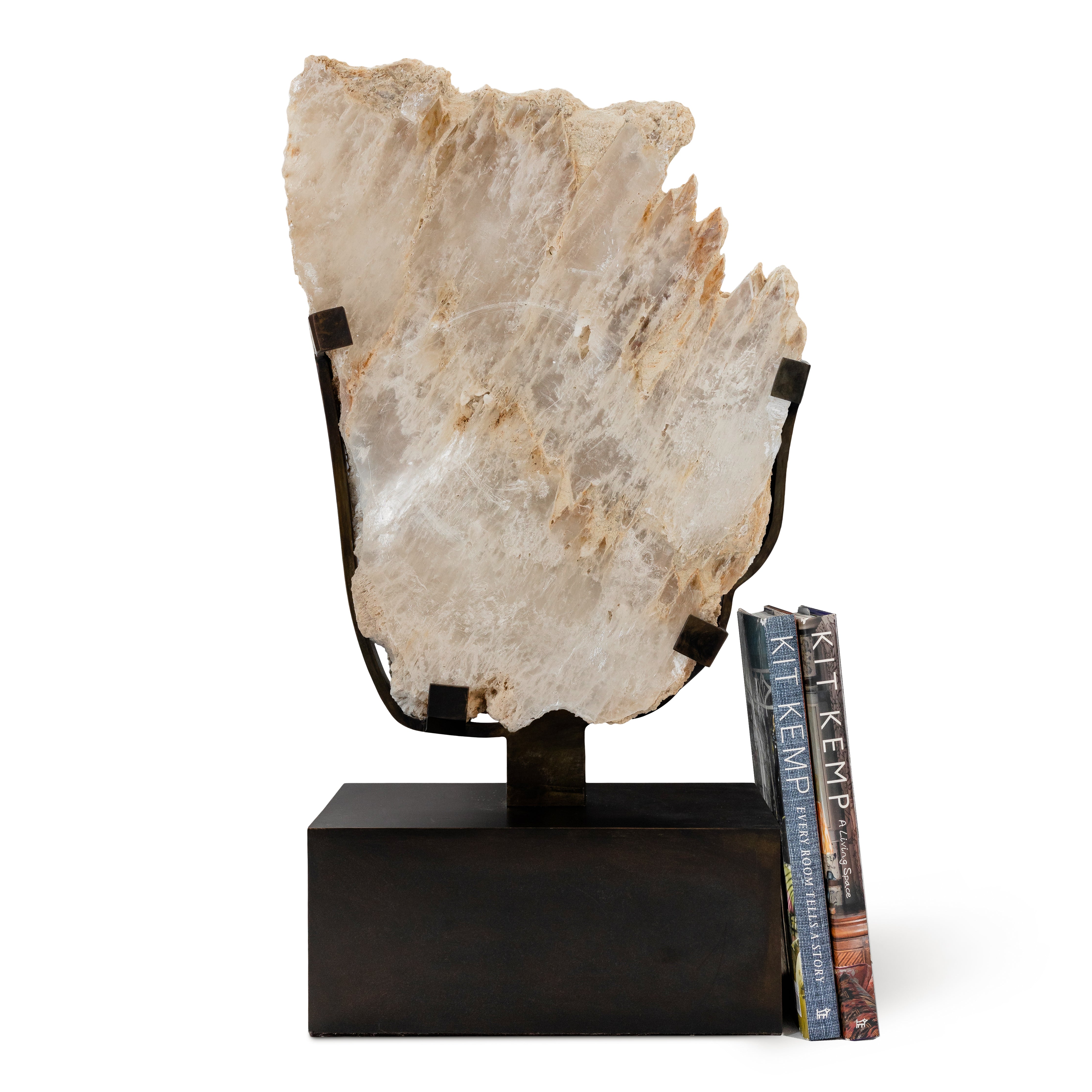 Selenite Sculpture on Museum Mount