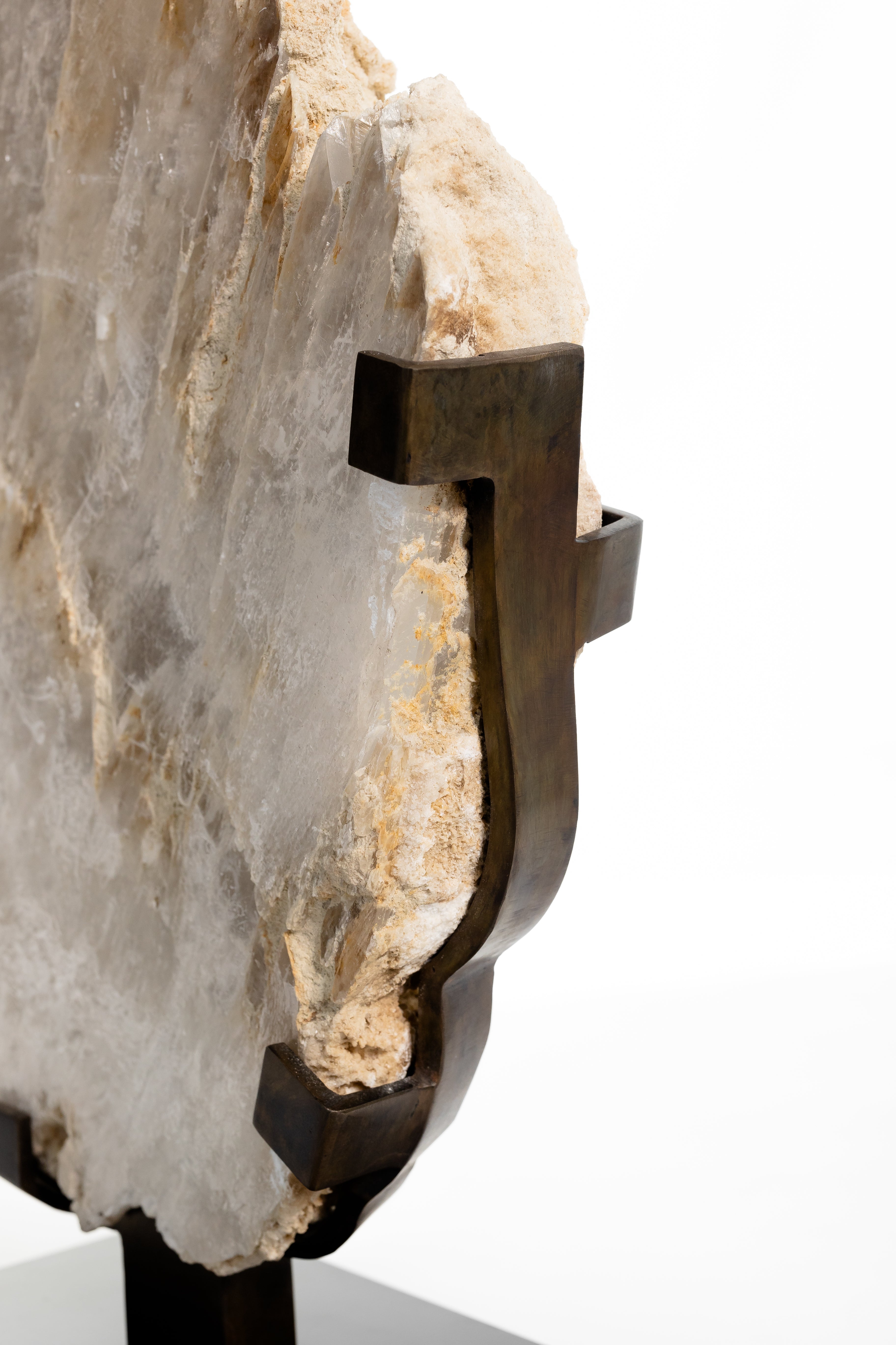 Selenite Sculpture on Museum Mount