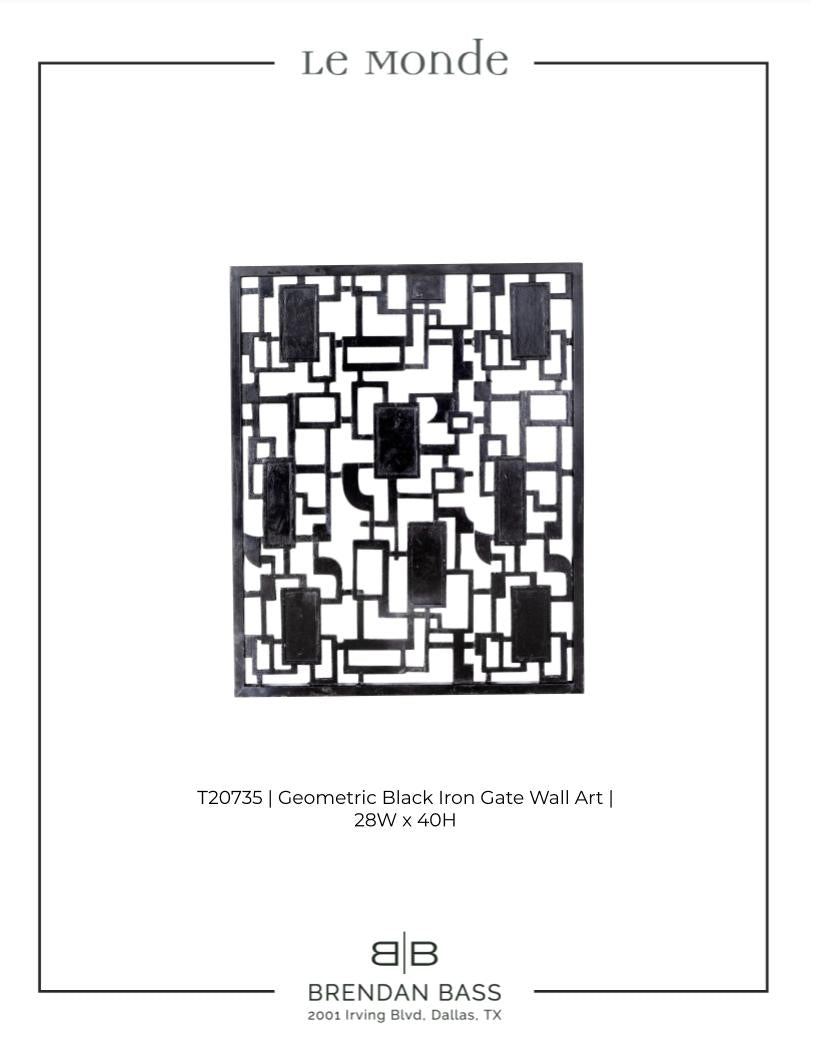 Geometric Black Iron Gate Wall Art
