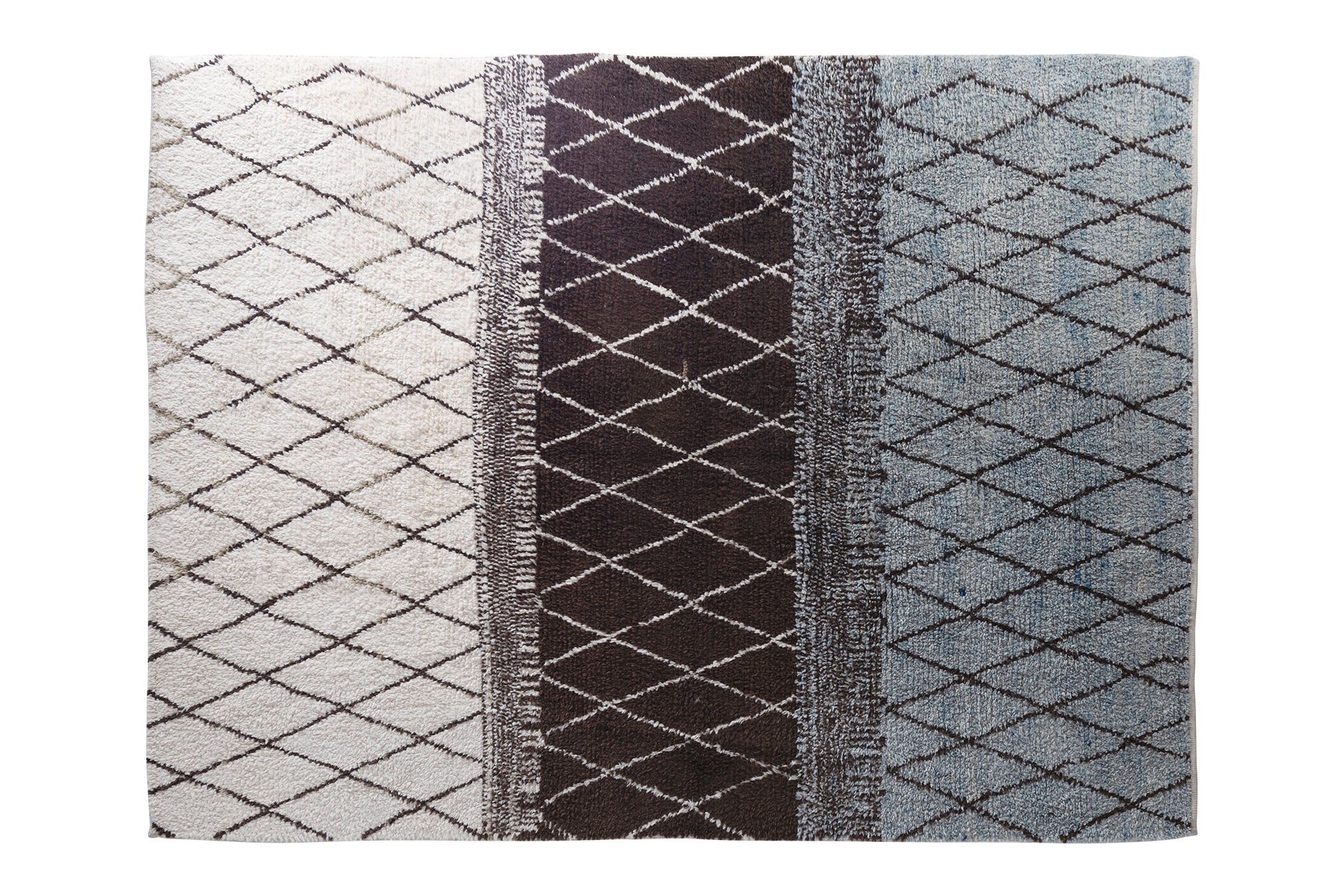 Hand Woven Turkish Tulu Rug in Tri Color Weave