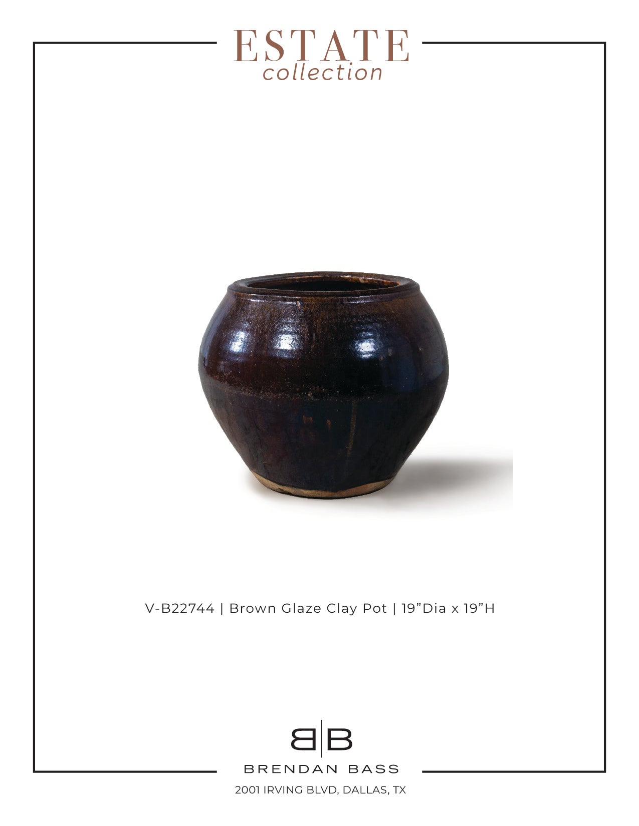 Brown Glazed Storage Jar