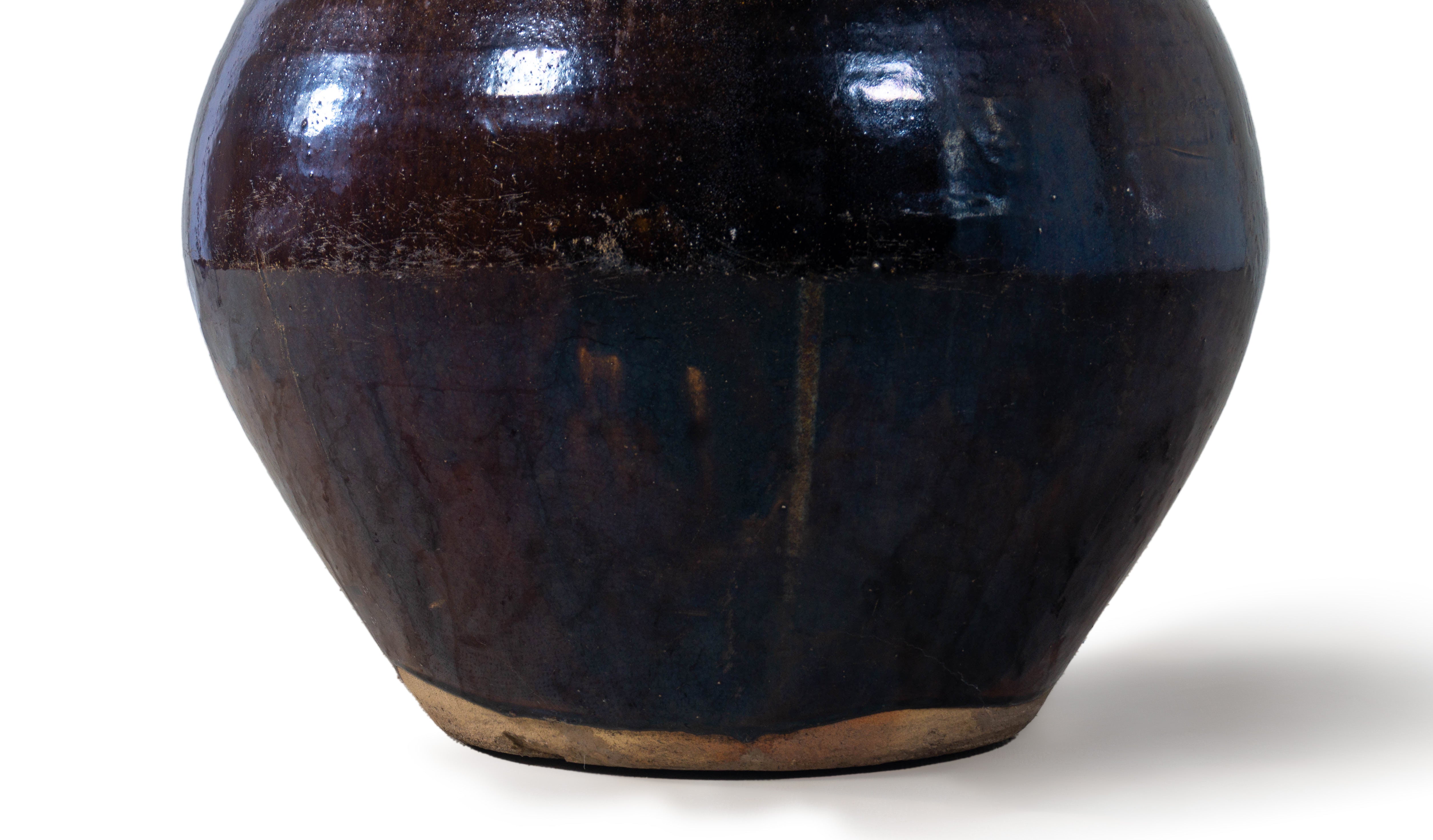 Brown Glazed Storage Jar
